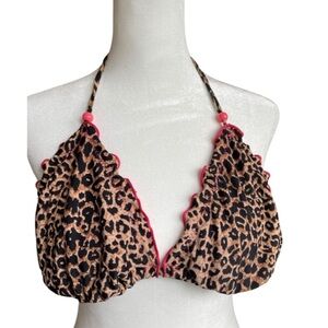 Animal print bikini top